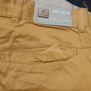 Semi Formal Yellow Jeans Pant