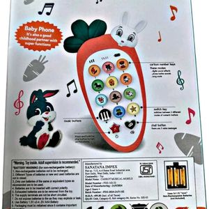 Brand New Kids' Musical Toy Phone - Cute Carrot De