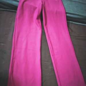 Dark Pink Colour Cotrise Pant