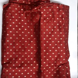 W Brand Dark Red Jacquard Parallel Pants