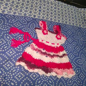 Kids Winter Wool Dress Handmade