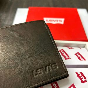 LEVI'S LEATHER WALLET ( DARK BROWN )