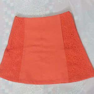 Coral A-Line Short Skirt