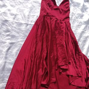 Brand New ( Shein) Red Satin  High Low Dress