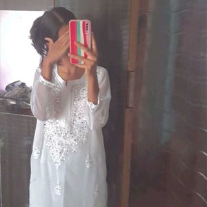 White Chikankari Kurta