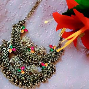 Oxidised Necklace (Colourfull)
