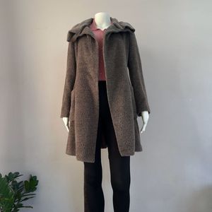 Fluffy Brown Wrap Coat