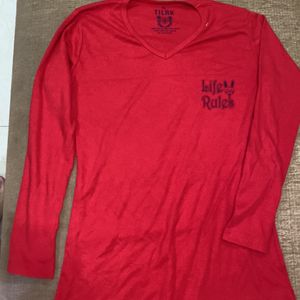 Red Full Hands Top