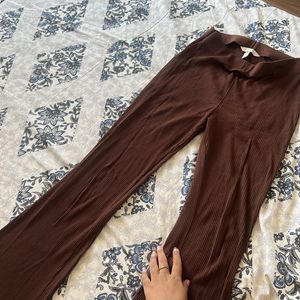 H&M Flared Bootcut Brown Bottoms