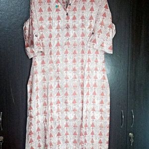 Women Cotton Muslin Printed Kurta