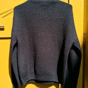 Black High-Neck Sweater