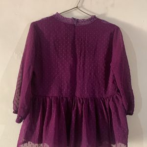 purple peplum top