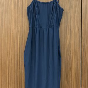 Navy Blue Bodycon Corset Dress