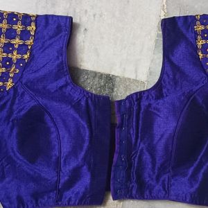 A Violet Colour Embroidered Readymade Blouse