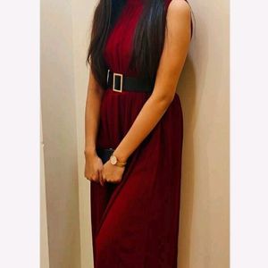 Branded Maroon Maxi Dress