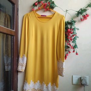 Beautiful Yellow Embroidered Dress