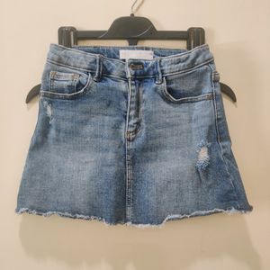 Smart Denim Skirt For 6 Yrs Old Girls