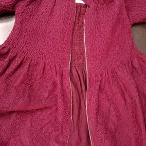 Maroon Top For Women ( Size-S)