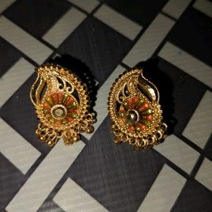 Golden Earrings 2 Pairs