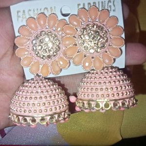 Baby pink Colour Beautiful Earrings