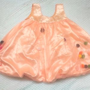 Peach Frock For Baby Girl