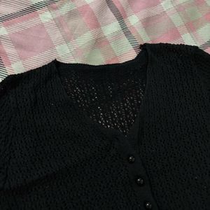 Black and Pink Crochet Tops (Combo)