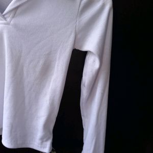 White Long Sleeve Top