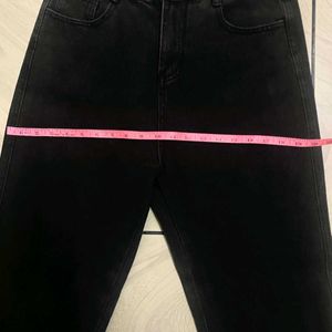 Urbanic Greyish Black Highwaist Straight Fit Jeans