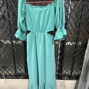 AND Teal A-line Dress