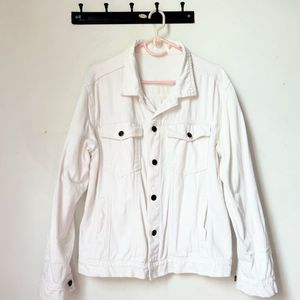 Oversized Cotton Blend Denim Jacket