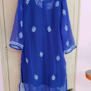 Blue Chikankari Kurta with Inner