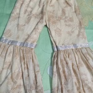 Beige Colour Shrara Set