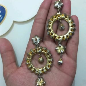 Golden Party Wear Earrings