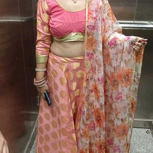 Tailor Stiches Lahanga Choli Without Dupatta