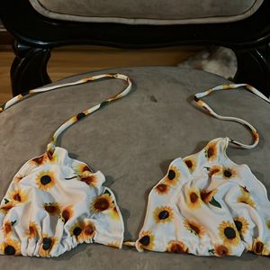 White Sunflower Bikini (Unused )