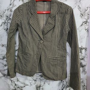 Grey Checkered Blazer