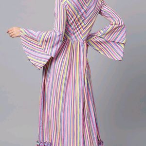 Inddus Candystriped Partywear Dress For Sale