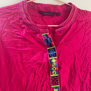 SRISTI HOT PINK KURTA- Size XL