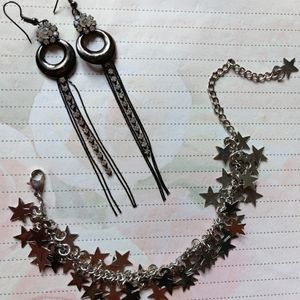 Earrings and Bracelet