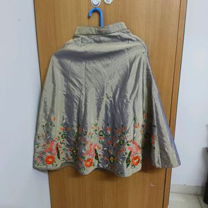 Silk Embroidered Skirt