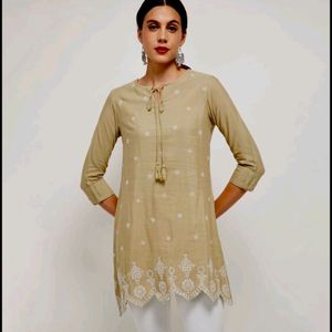 Embroidered Sage Green Tunic