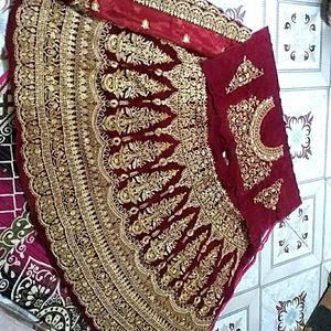 😍New Wedding Maroon Lehenga