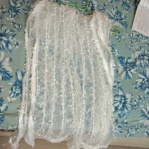 White Dupatta Like New