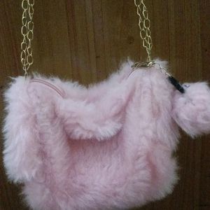 Cute Furry Pink Slingbag..