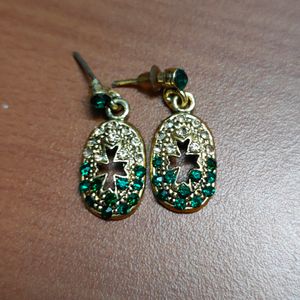 Green Stone Earrings