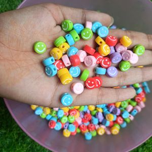 100 Pcs Of Smily Colourful Beads❤️