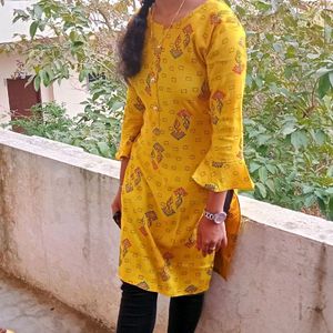 Women Yellow Kurti