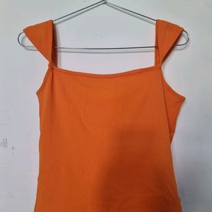 Ribbed Orange Top