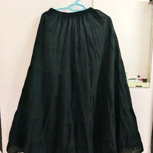 Pinterest Black Maxi Tiered Skirt