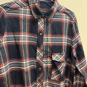 Big size Printed Check shirt